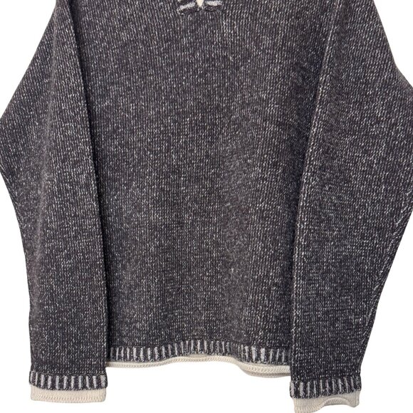 Vintage DKNY Charcoal Grey Wool Sweater, Cabincore Aesthetic Knit, Minimalist - Picture 4 of 6